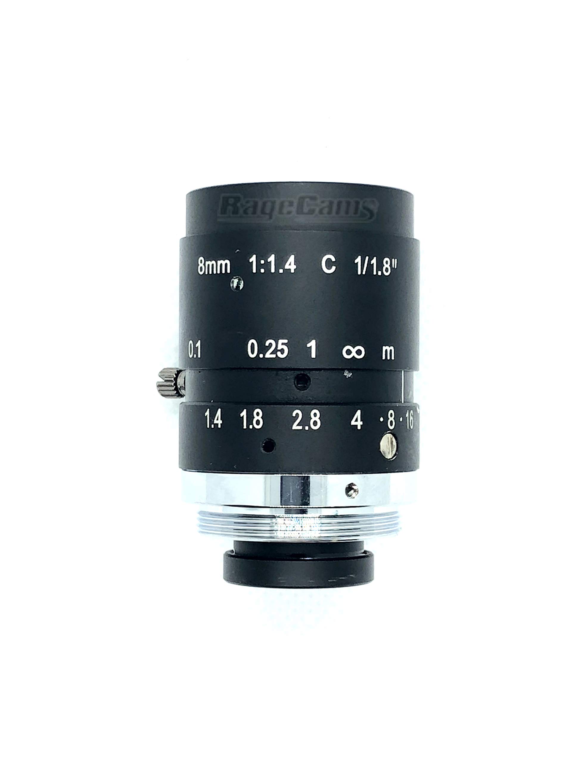 Amazon | RageCams 8mmレンズ F1.4 1/1.8インチ Cマウントレンズ 5MP 5